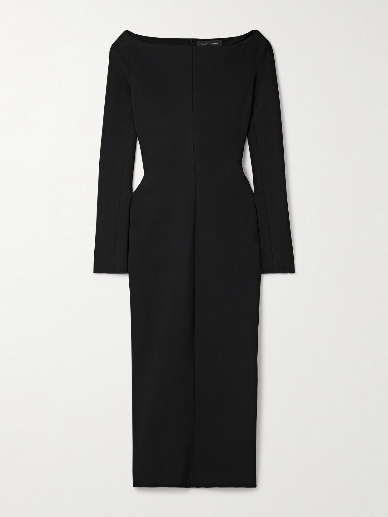 Shop Proenza Schouler Yara Cady Midi Dress In Black