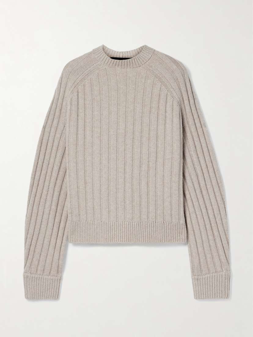 Proenza Schouler Delta Ribbed Wool And Cashmere-blend Sweater