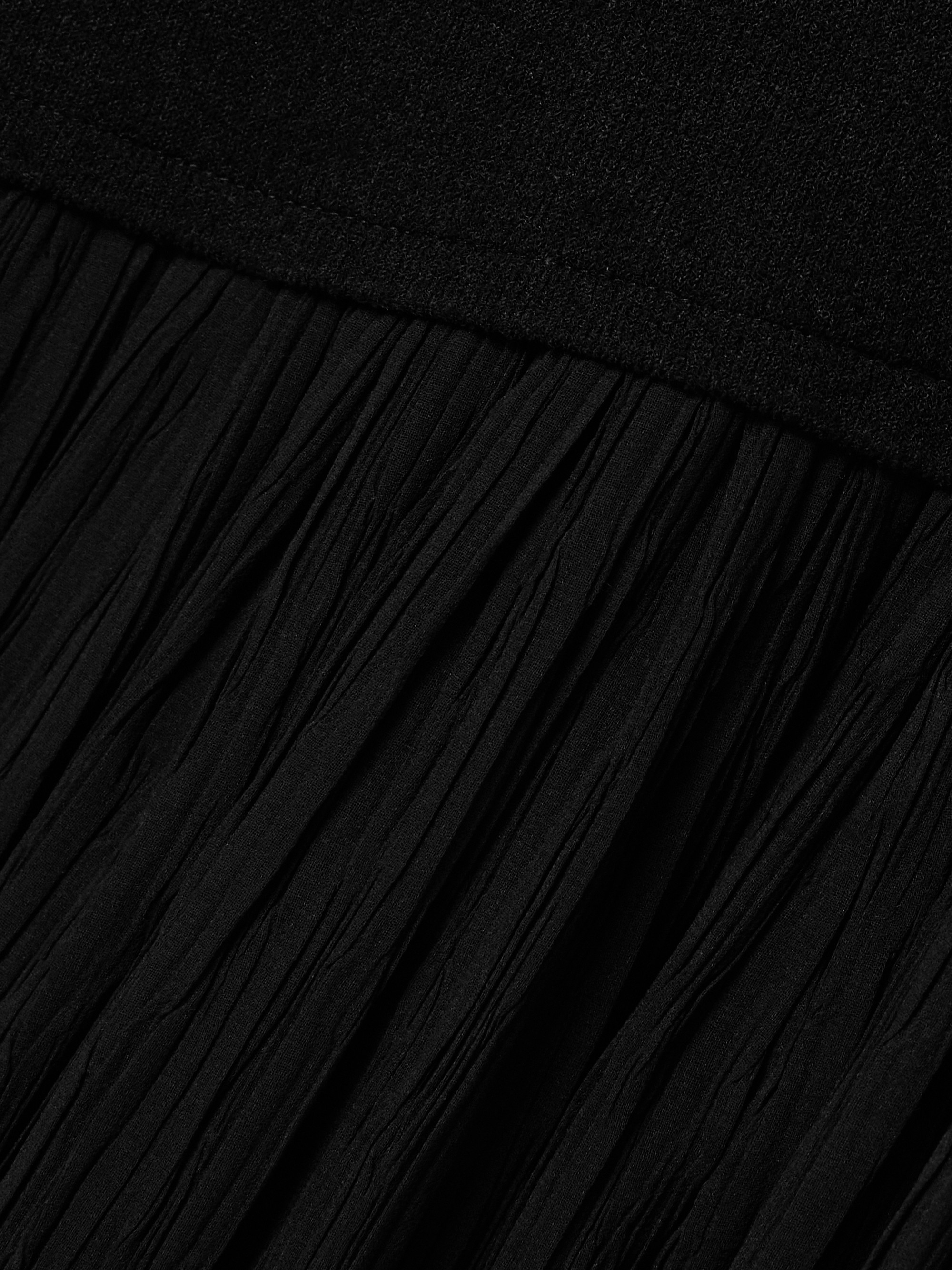 Proenza Schouler Cora one-shoulder stretch-knit and pleated crepon maxi dress