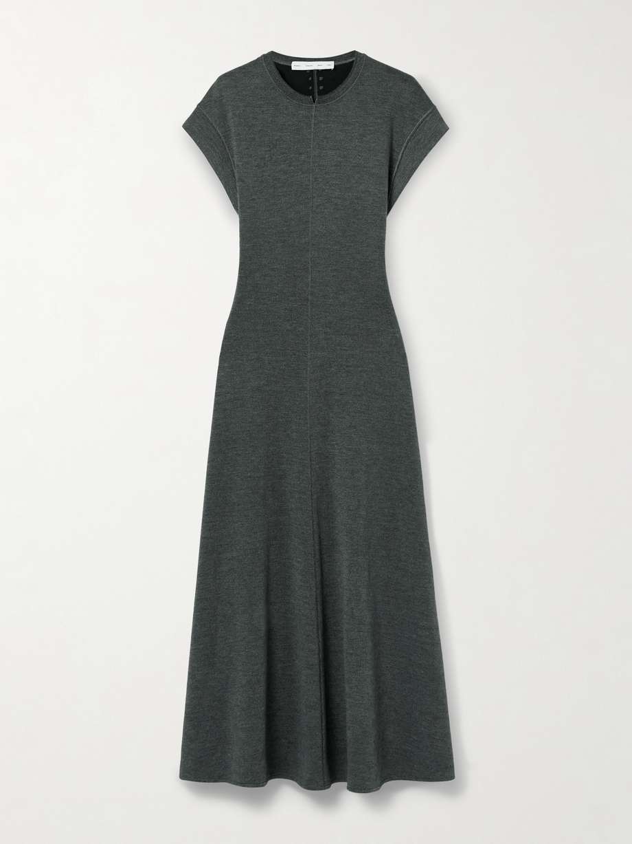 melanie ribbed cotton-blend maxi dress