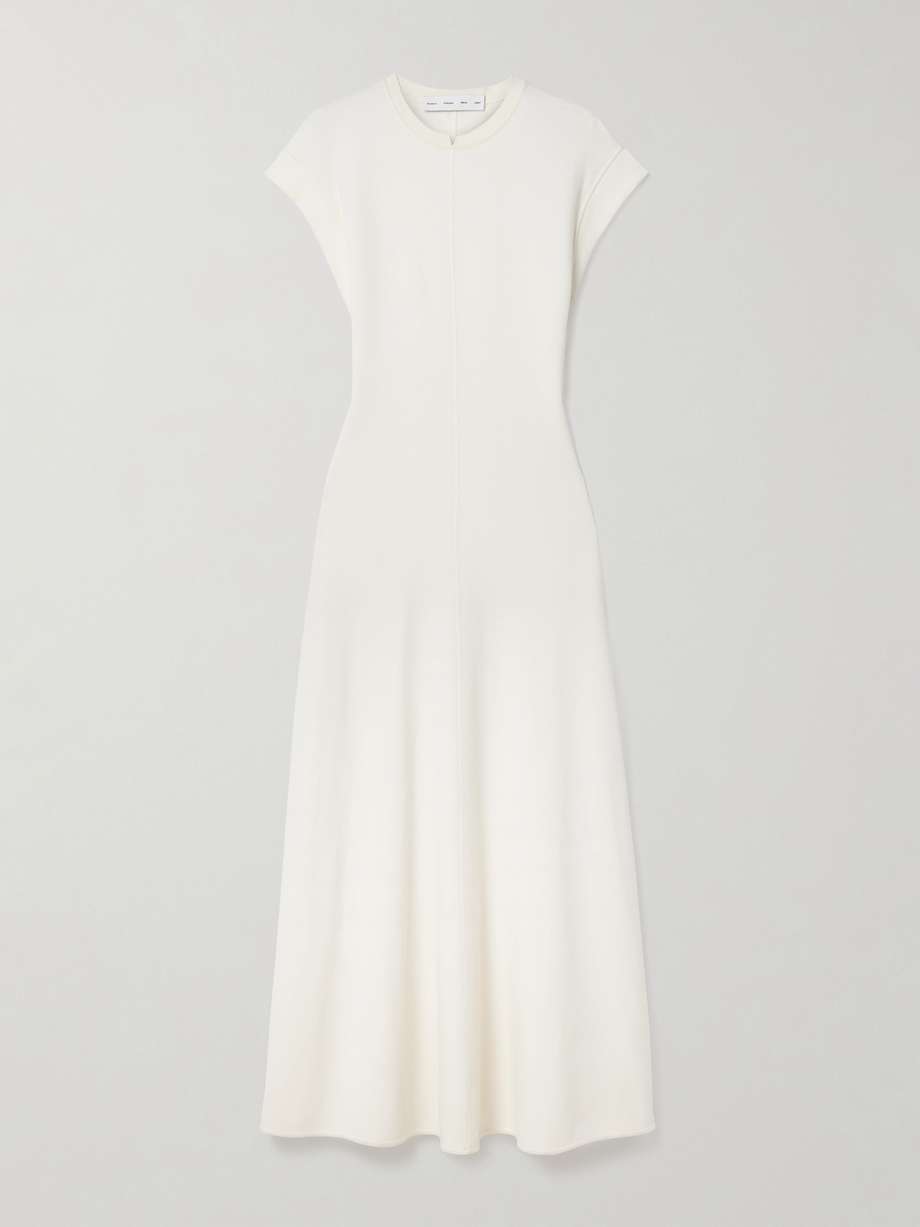 melanie ribbed cotton-blend maxi dress