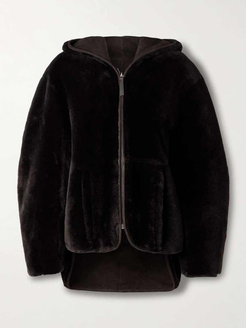 Proenza Schouler White Label Dakota Hooded Shearling Coat - x large