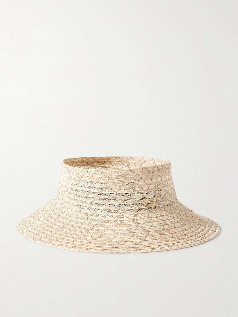 Eugenia Kim Kayla Cutout Metallic Hemp-blend Sunhat