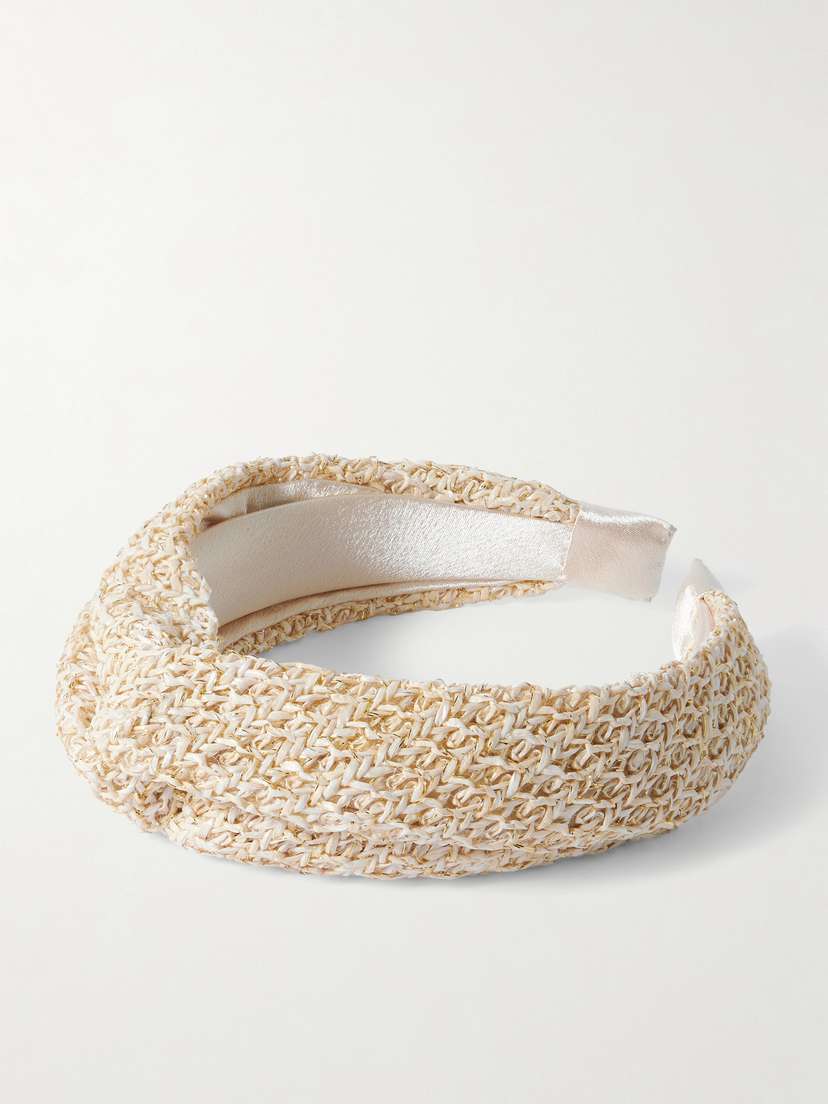 Eugenia Kim Trish Knotted Metallic Woven Headband