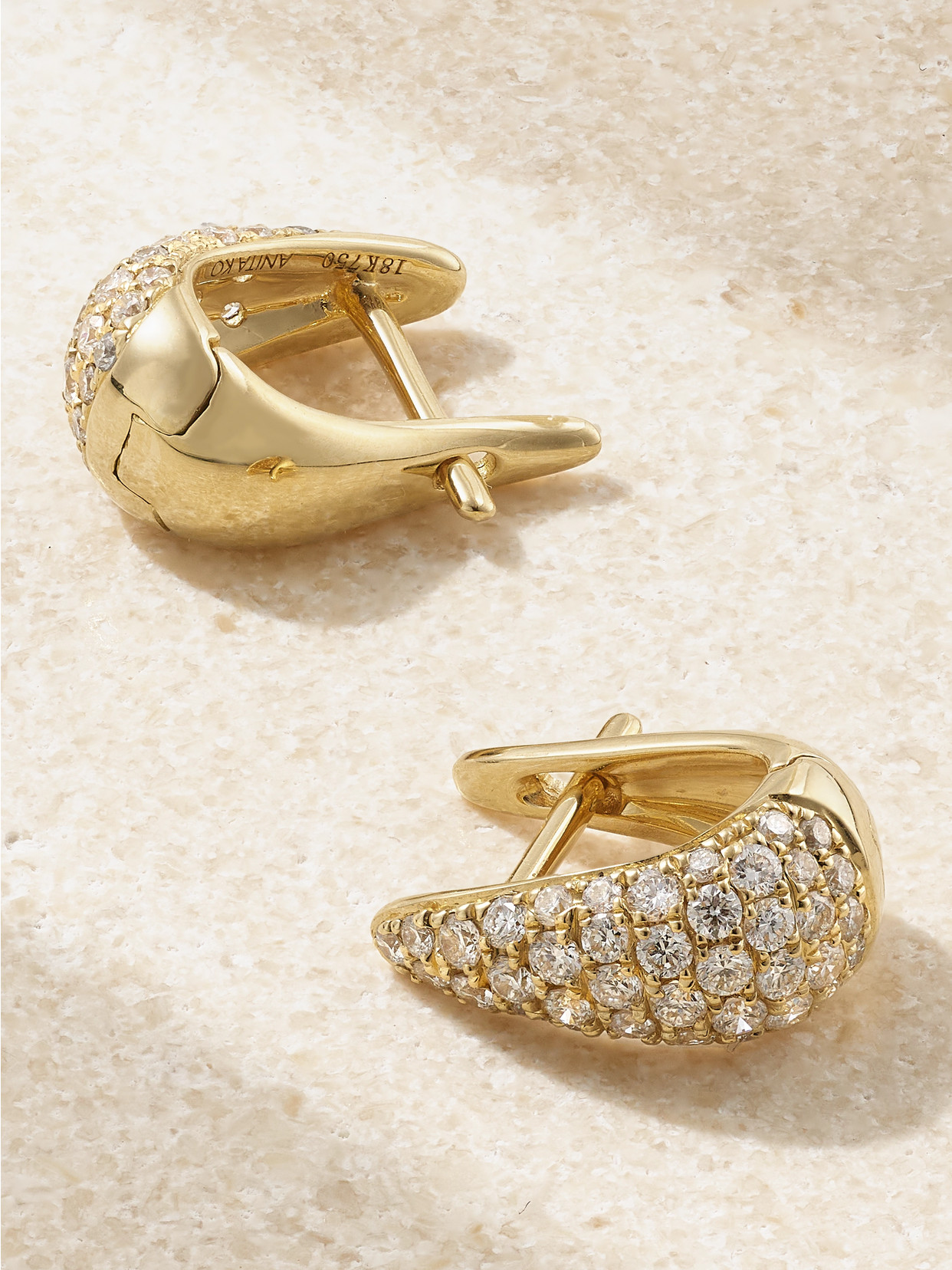 Anita Ko Baby Claw 18-karat Gold Diamond Earrings In Gold