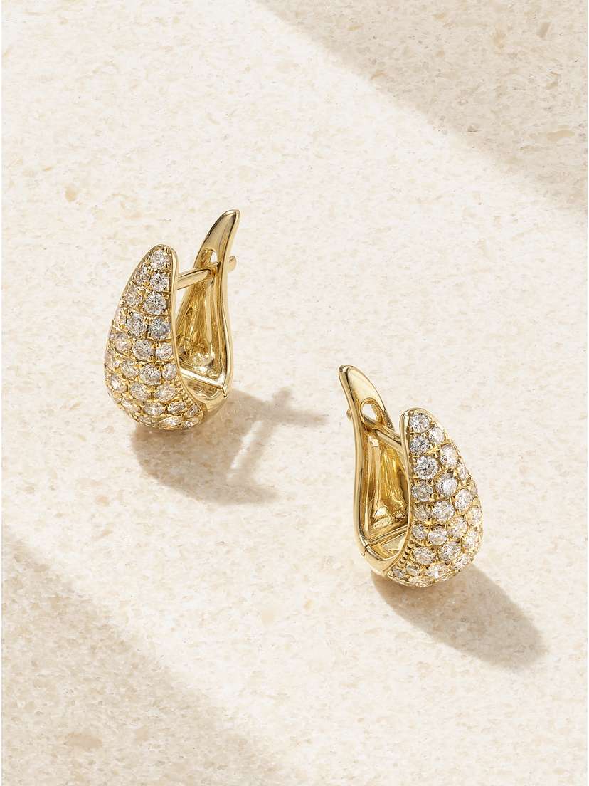 Anita Ko Baby Claw 18-karat Gold Diamond Earrings