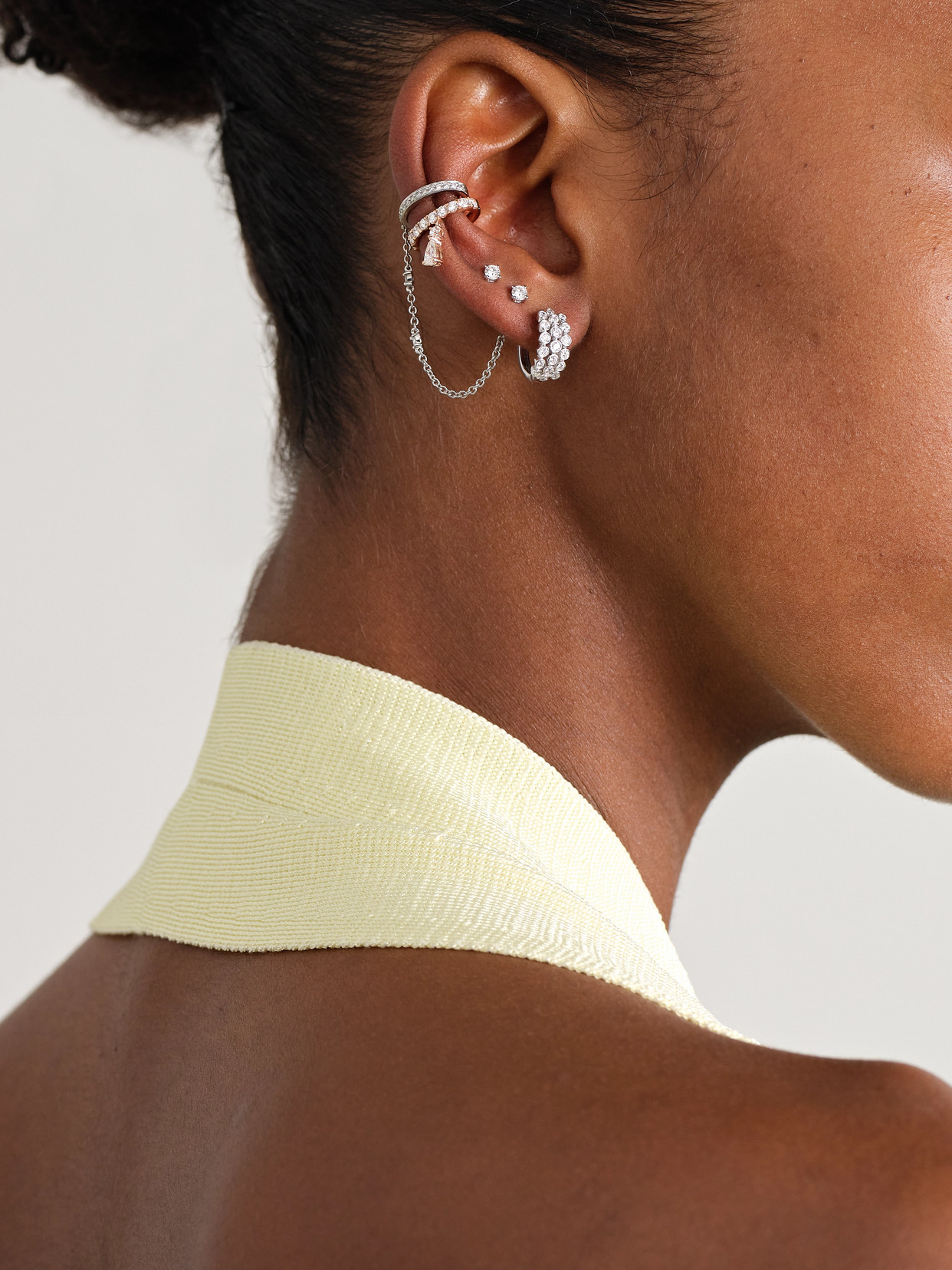 Anita Ko 18-karat White Gold Diamond Ear Cuff In Silver