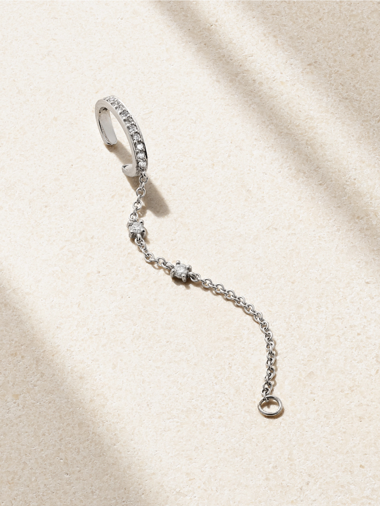 Anita Ko - 18-karat White Gold Diamond Ear Cuff - Silver