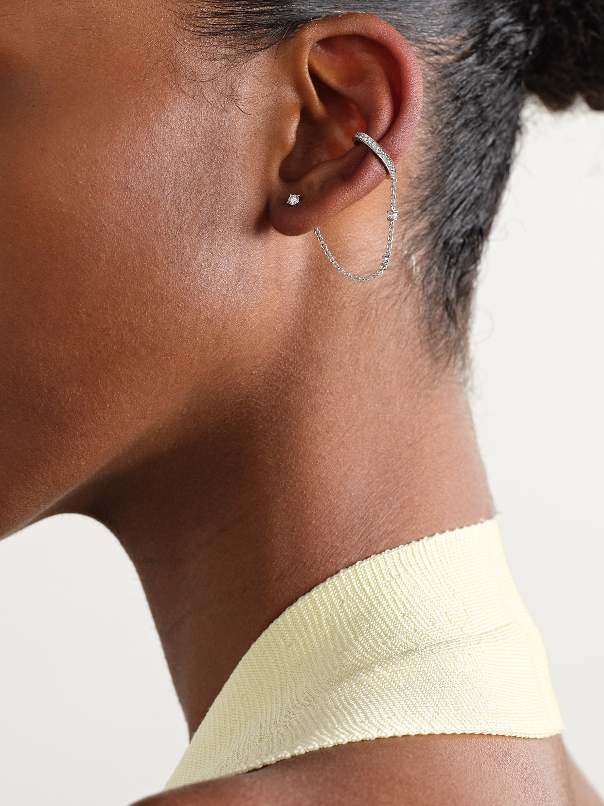 Anita Ko 18-karat White Gold Diamond Ear Cuff In Silver