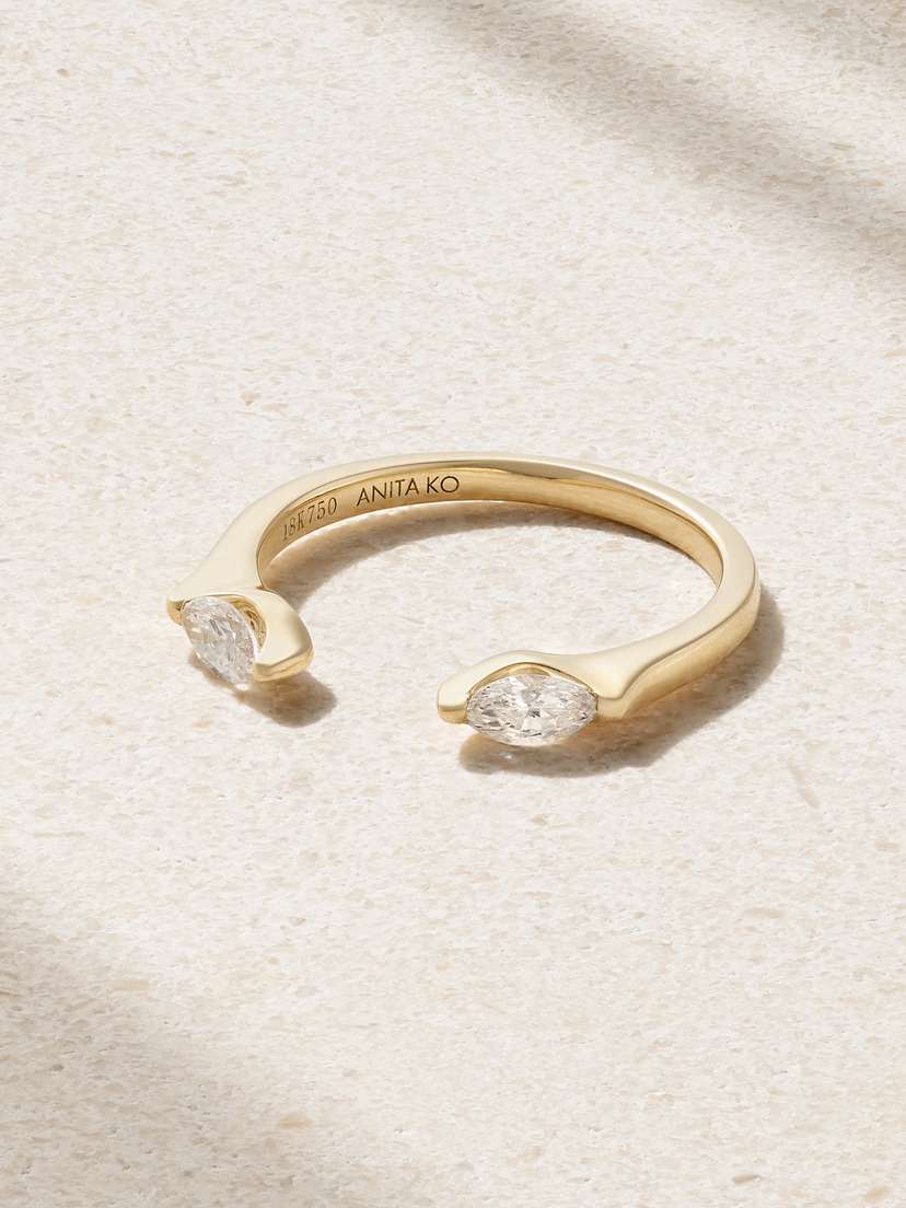 Anita Ko Orbit 18-karat Gold Diamond Ring