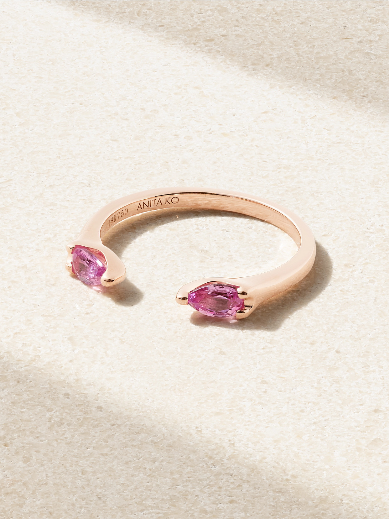 Anita Ko - Orbit 18-karat Rose Gold Sapphire Ring - Pink