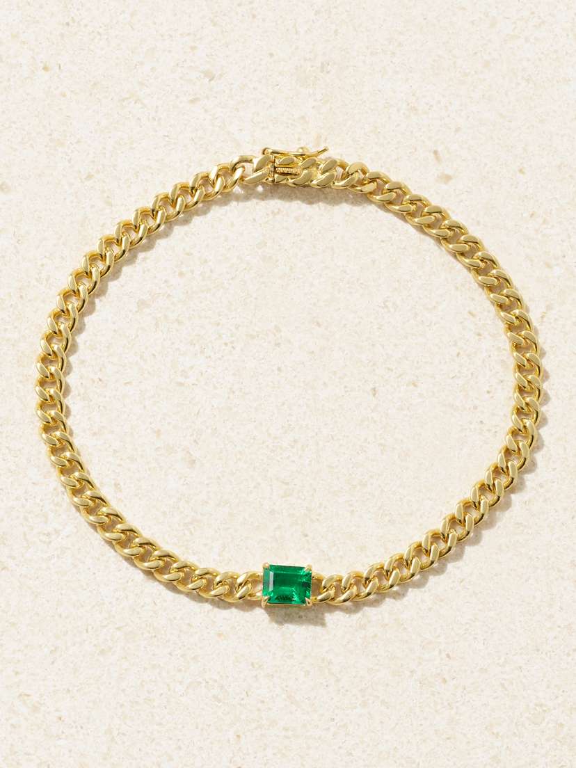 Anita Ko 18-karat Gold Emerald Bracelet