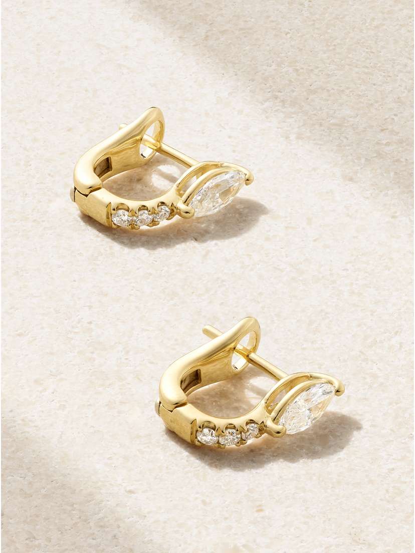 Anita Ko 18-karat Gold Diamond Hoop Earrings