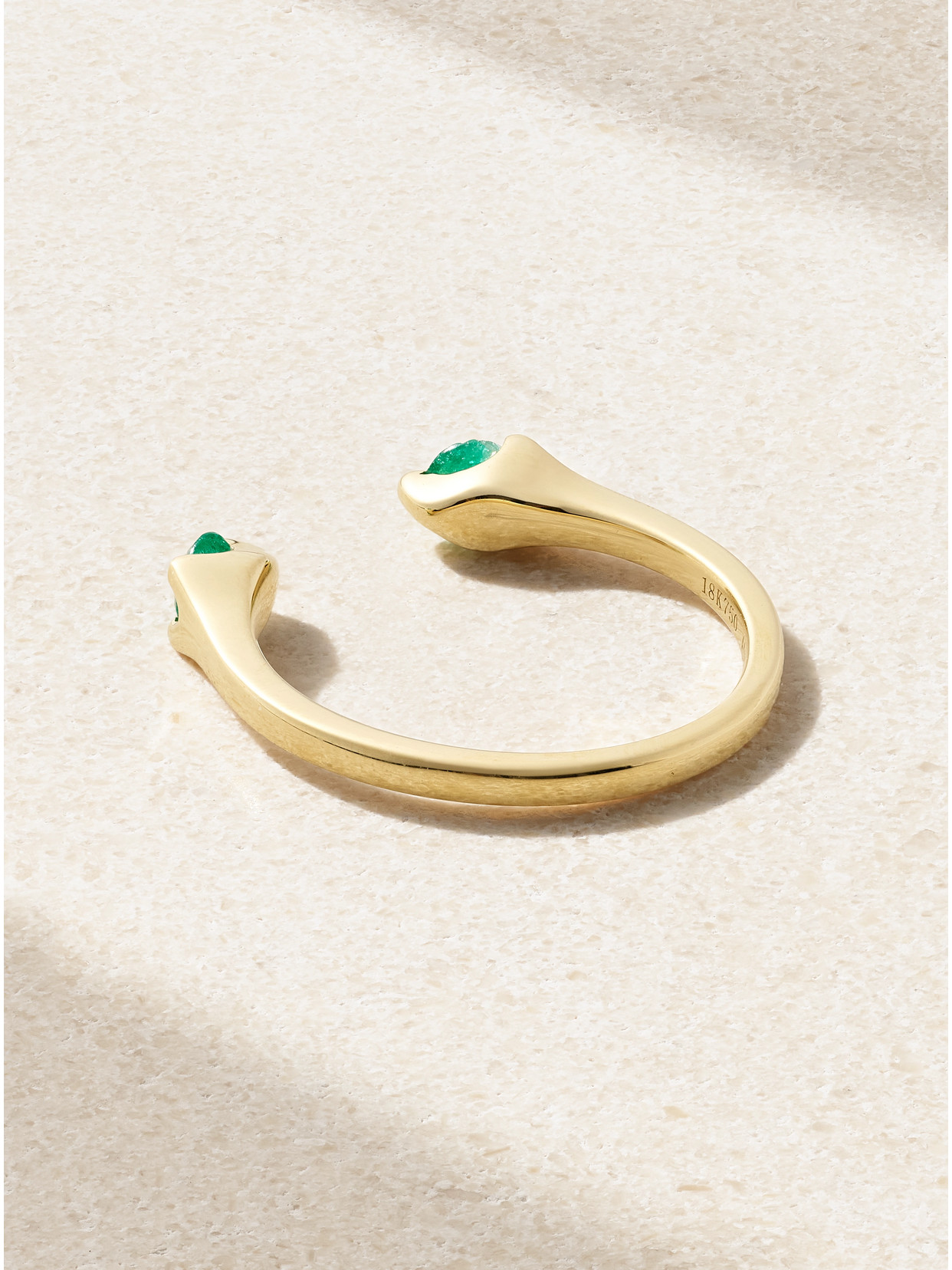 Anita Ko Orbit 18-karat Gold Emerald Ring In Green
