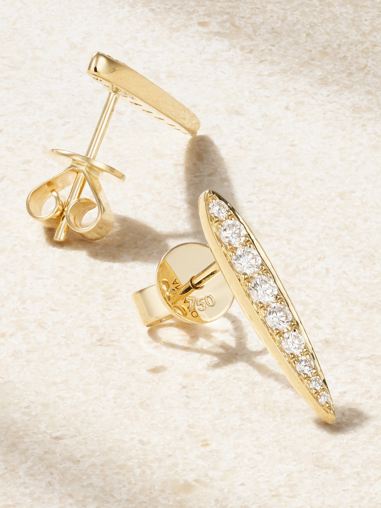 Anita Ko Small Spear 18-karat Gold Diamond Earrings In Gold