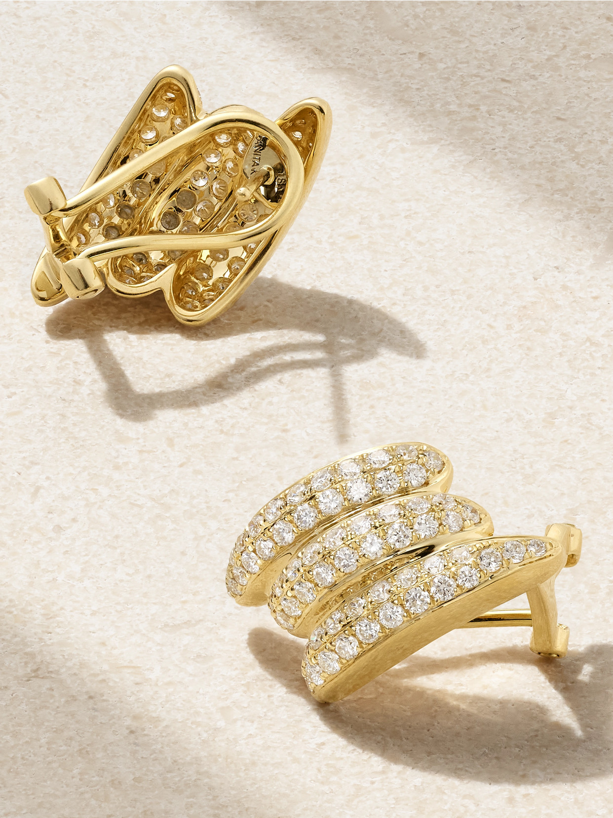 Anita Ko Claire Small 18-karat Gold Diamond Earrings In Gold