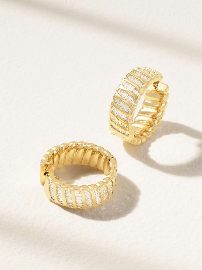 Anita Ko Zoe 18-karat Gold Diamond Hoop Earrings