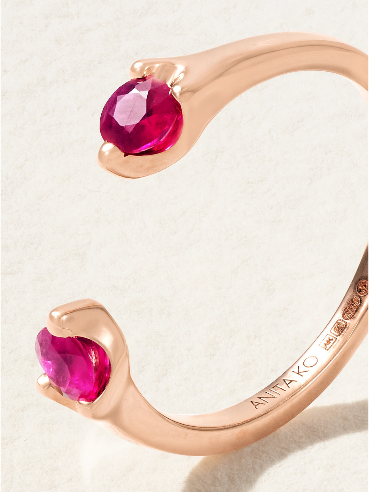 Anita Ko 18-karat Rose Gold Ruby Ring In Gold