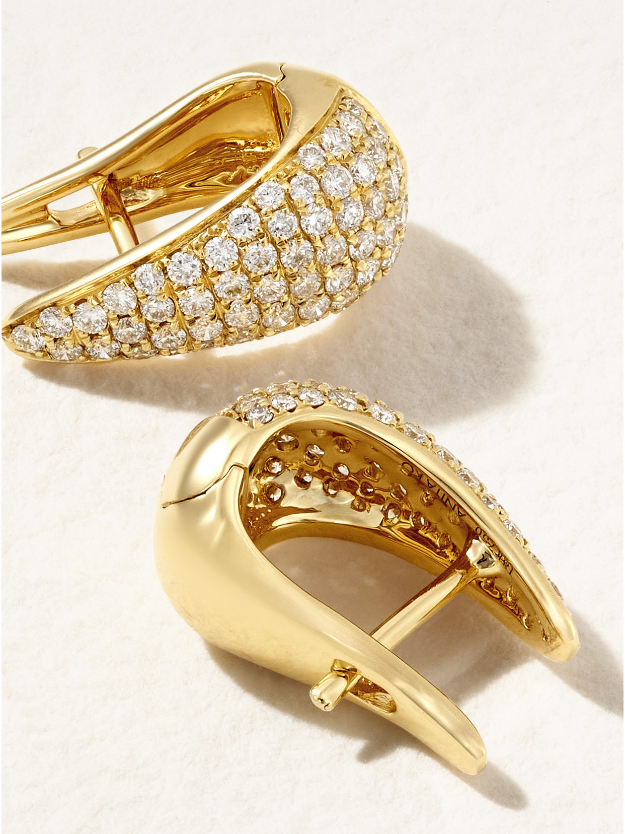 Anita Ko Claw 18-karat Gold Diamond Earrings In Gold