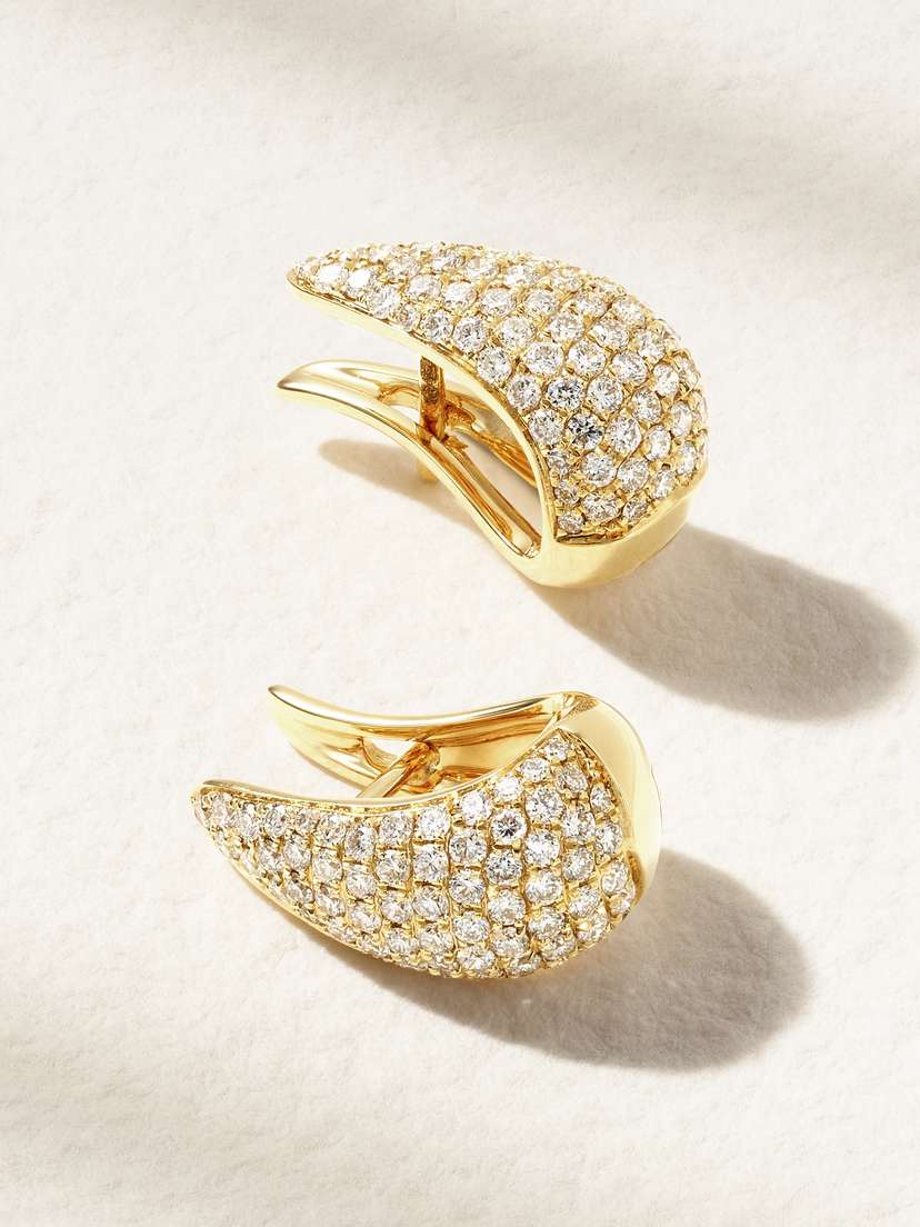 Anita Ko Claw 18-karat Gold Diamond Earrings