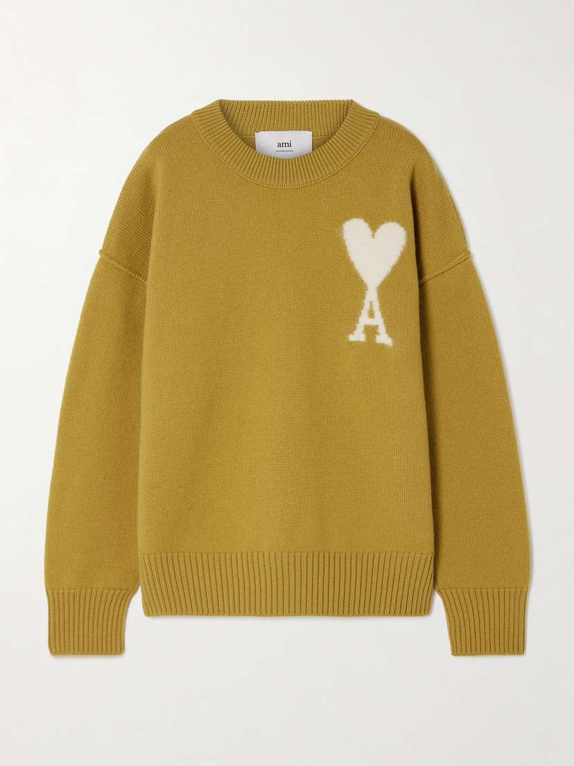 AMI PARIS Adc Intarsia Wool Sweater