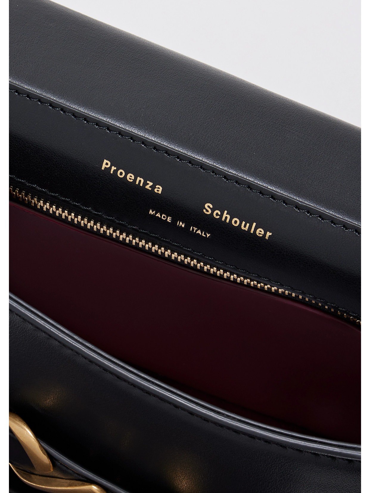 Proenza Schouler Box Leather Shoulder Bag In Black