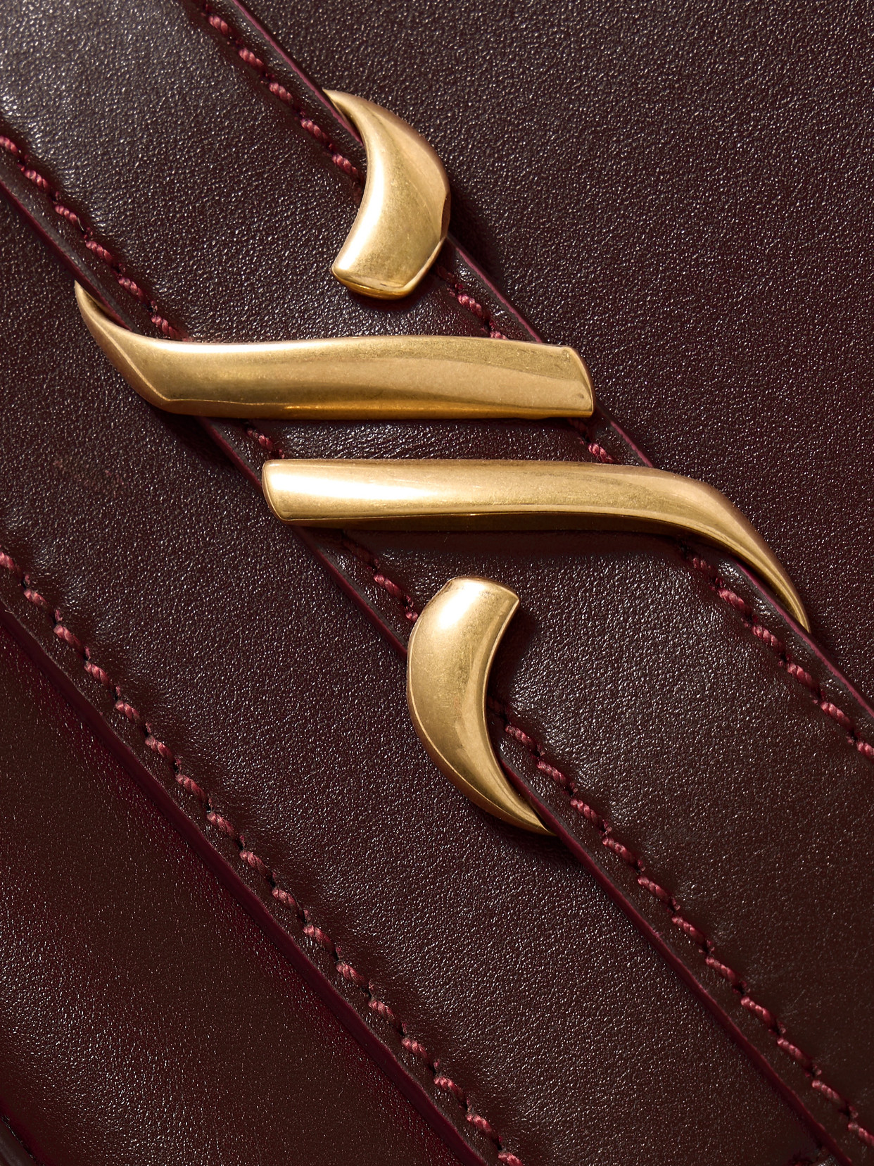 Proenza Schouler Box Leather Shoulder Bag In Burgundy