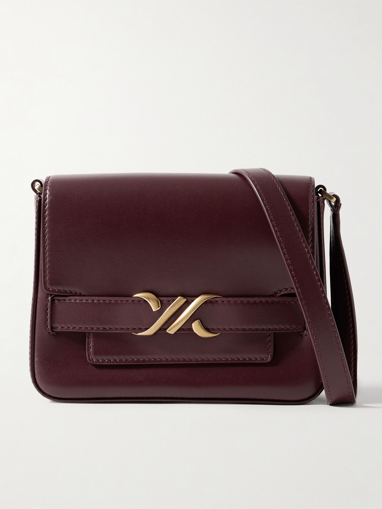 Proenza Schouler Box Leather Shoulder Bag In Burgundy