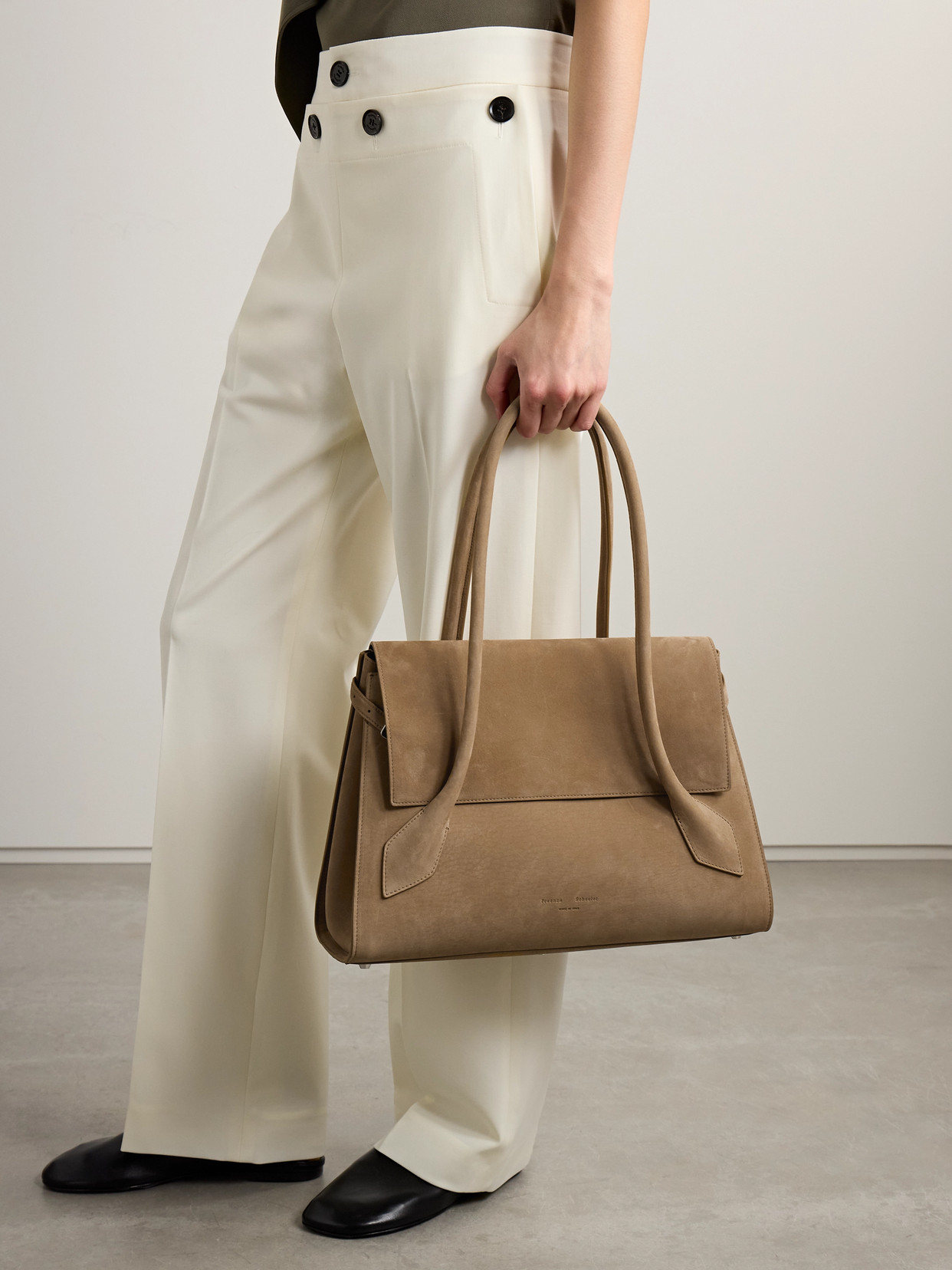 Proenza Schouler Tate Suede Shoulder Bag In Brown