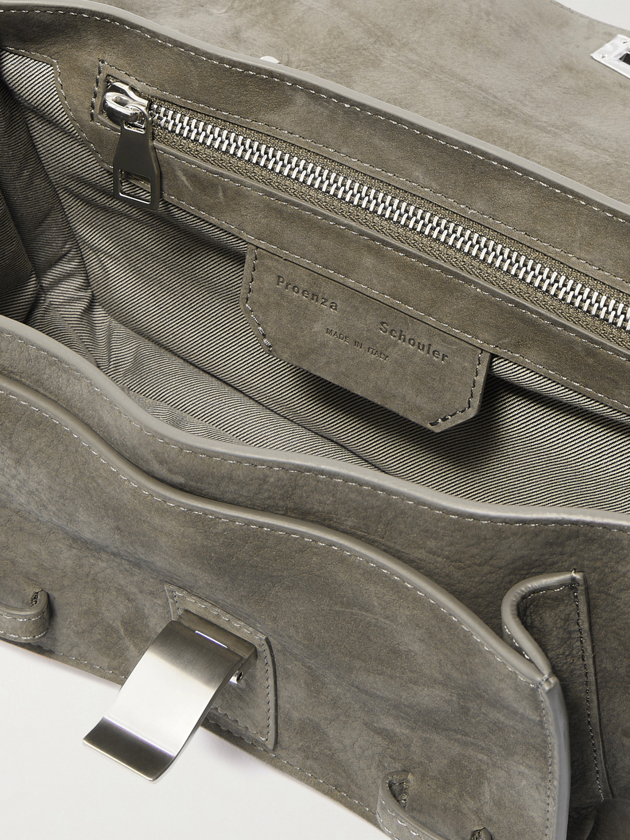 Proenza Schouler Ps1 Tiny Nubuck Shoulder Bag In Green