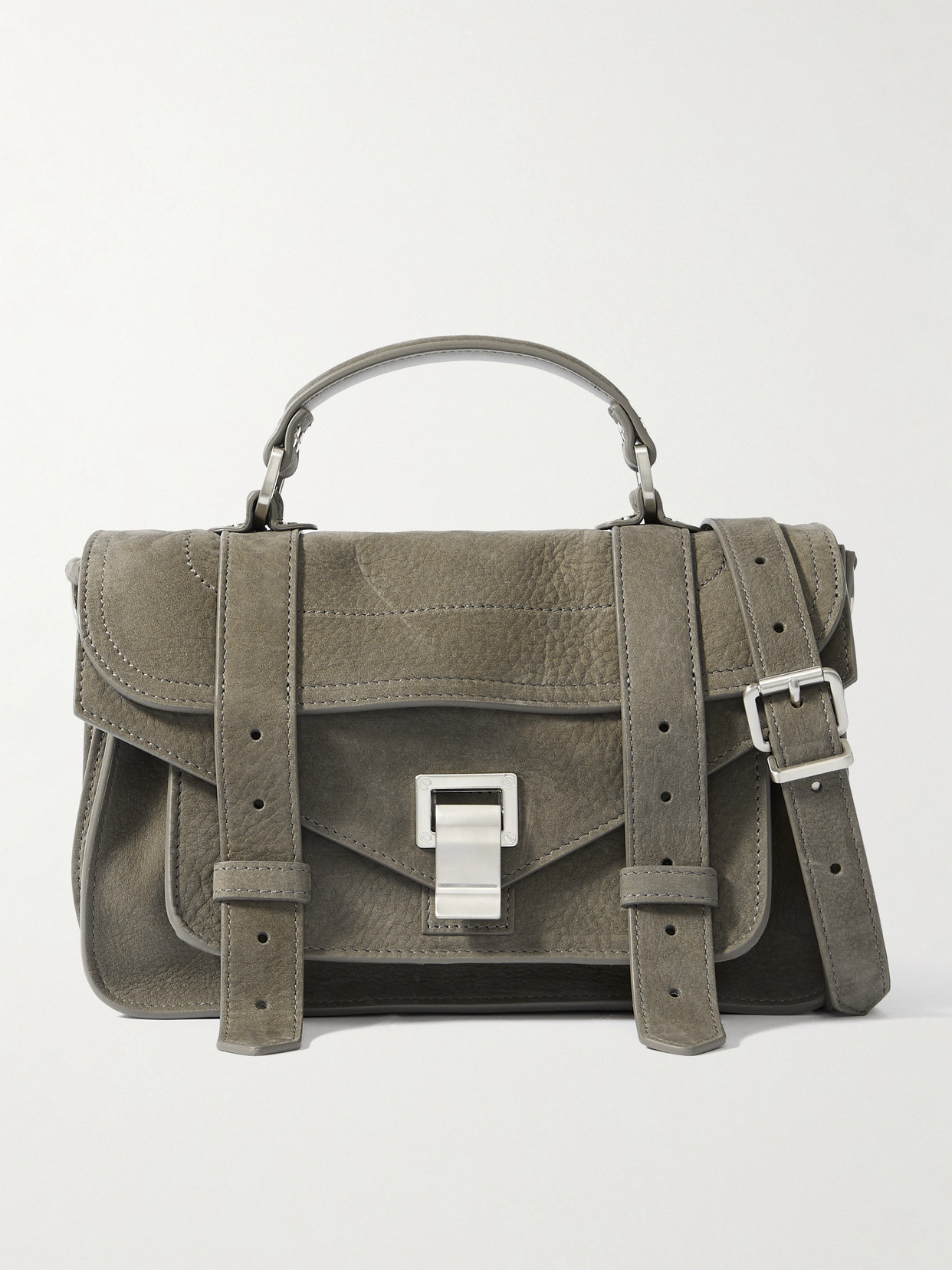 Proenza Schouler Ps1 Tiny Nubuck Shoulder Bag In Green