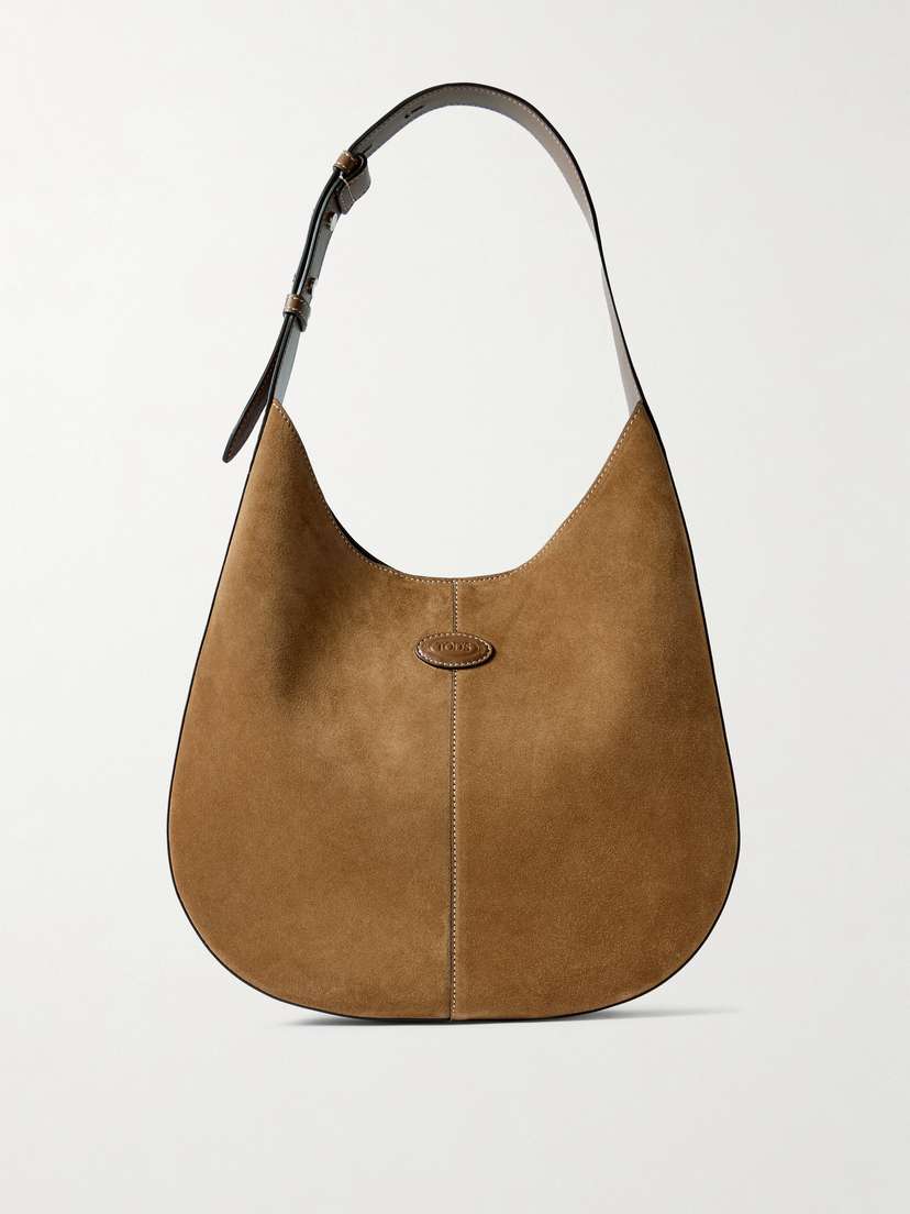Tod's Di Bag Leather-trimmed Suede Shoulder Bag