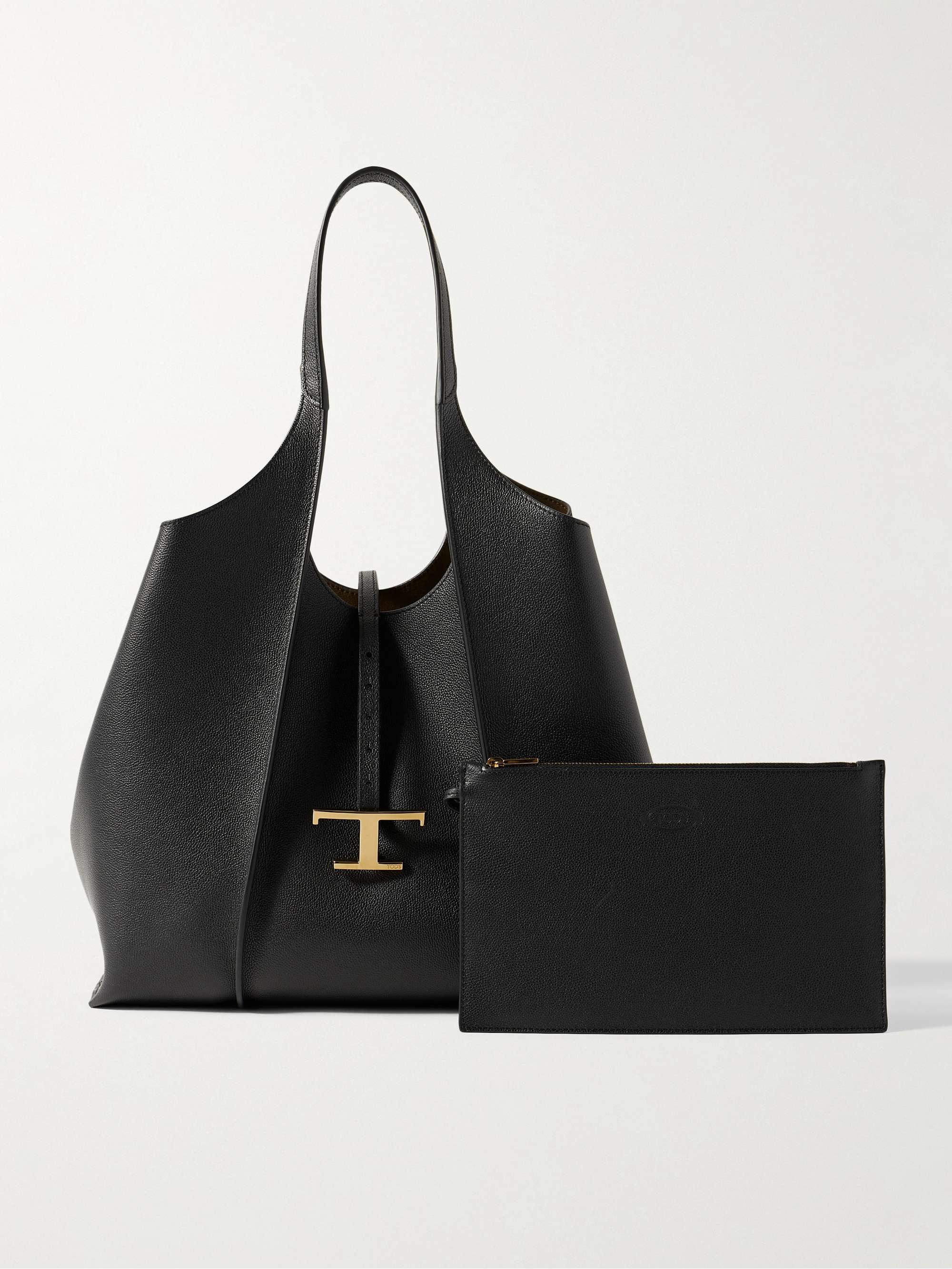 TOD'S 라지 텍스처 가죽 숄더 백