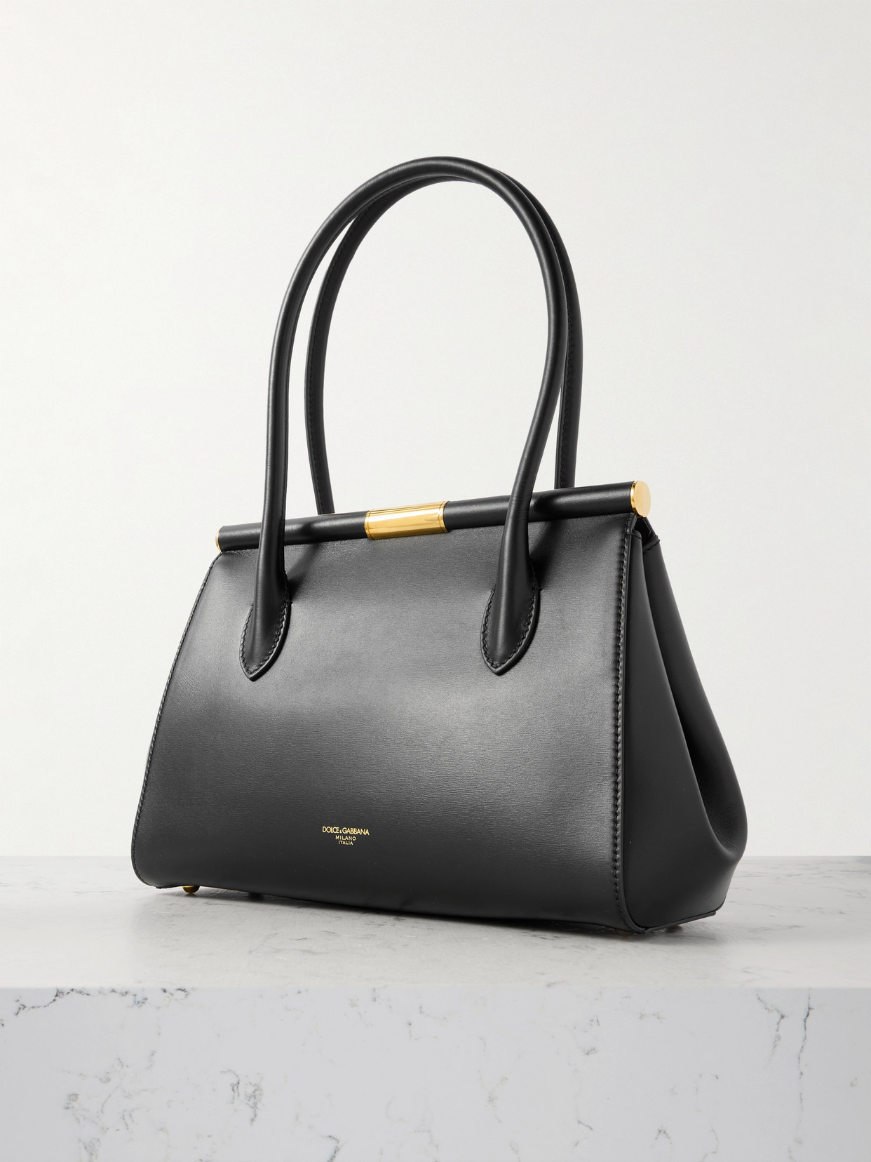 Dolce & Gabbana Marlene Everyday Leather Tote In Black