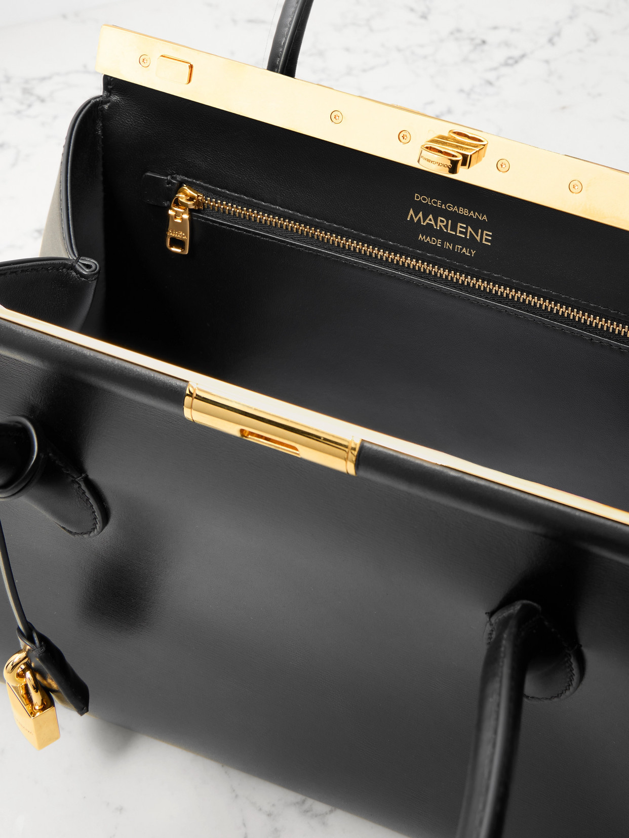 Dolce & Gabbana Marlene Everyday Leather Tote In Black