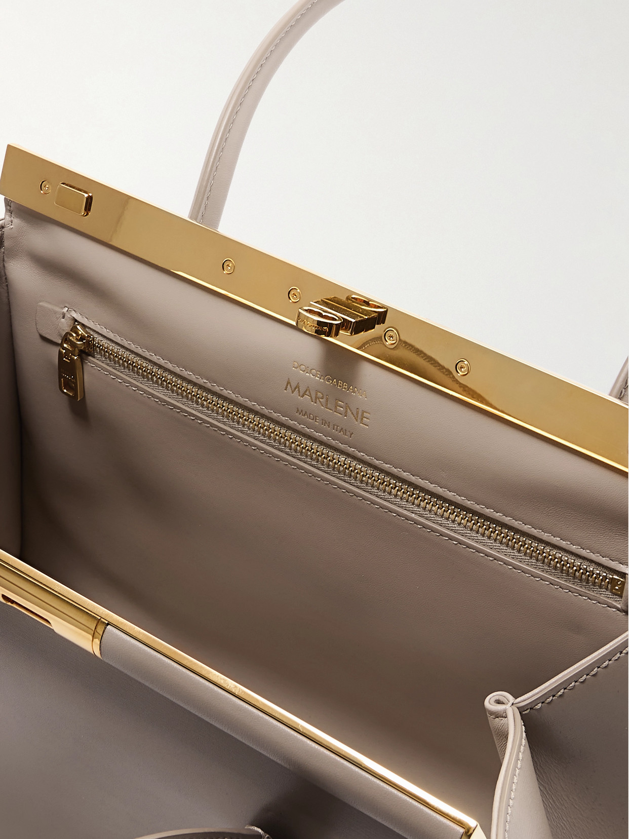Dolce & Gabbana Marlene Everyday Leather Tote In Neutrals