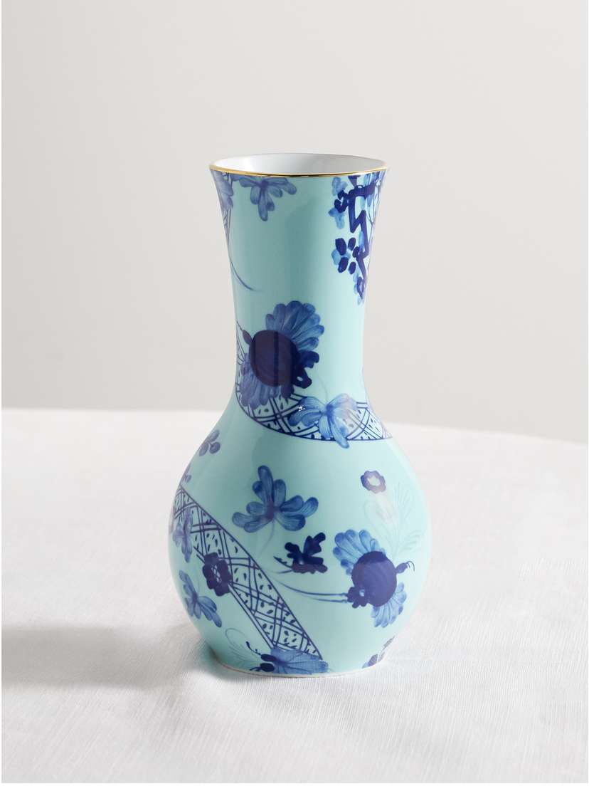 GINORI 1735 Tulipano Gold-plated Porcelain Vase