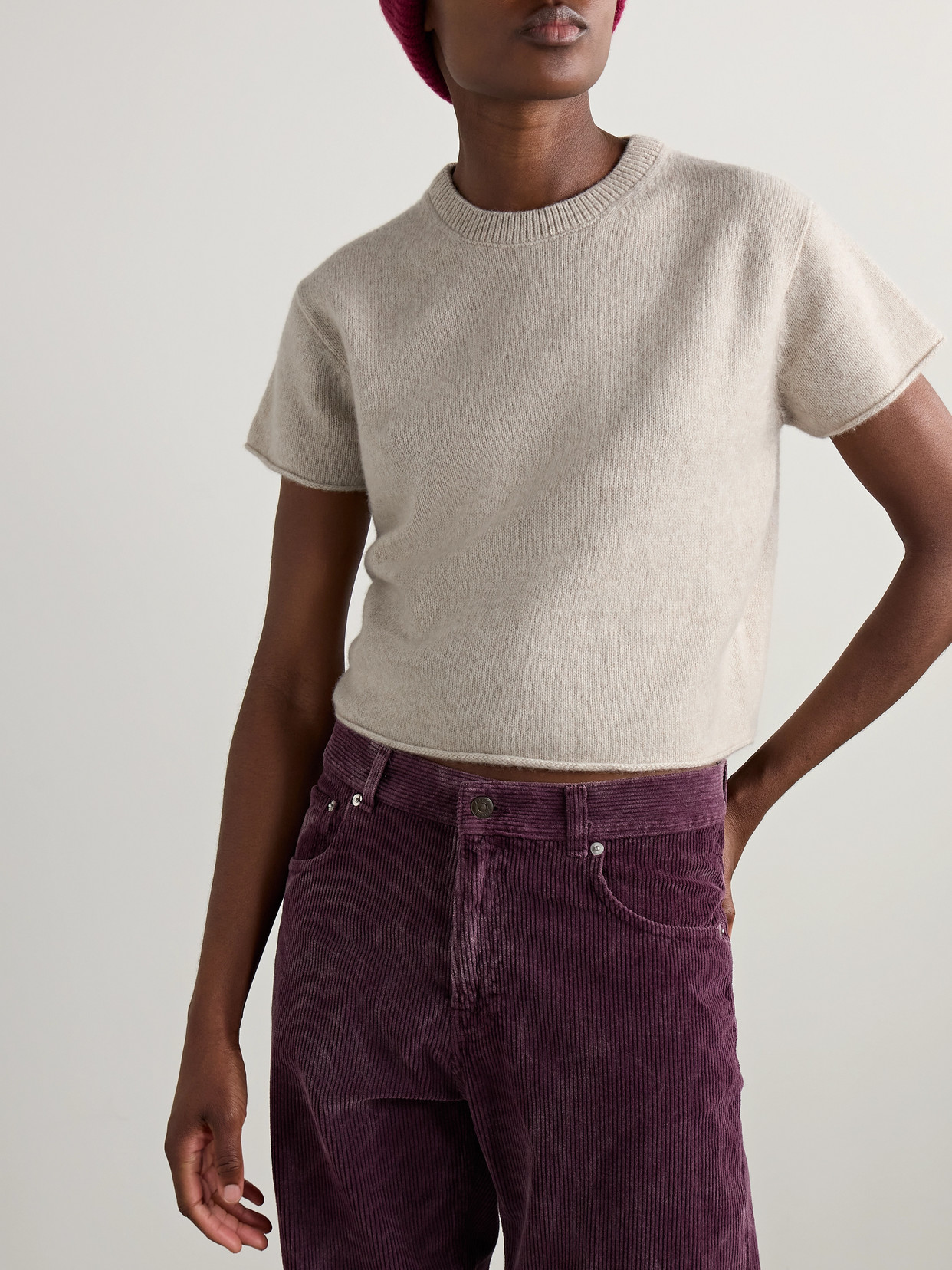 The Elder Statesman Cashmere Sweater In Ecru