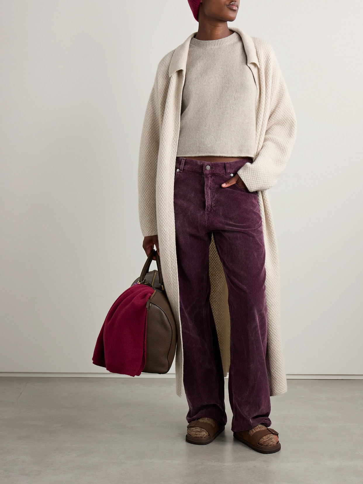 The Elder Statesman Cashmere Sweater In Ecru