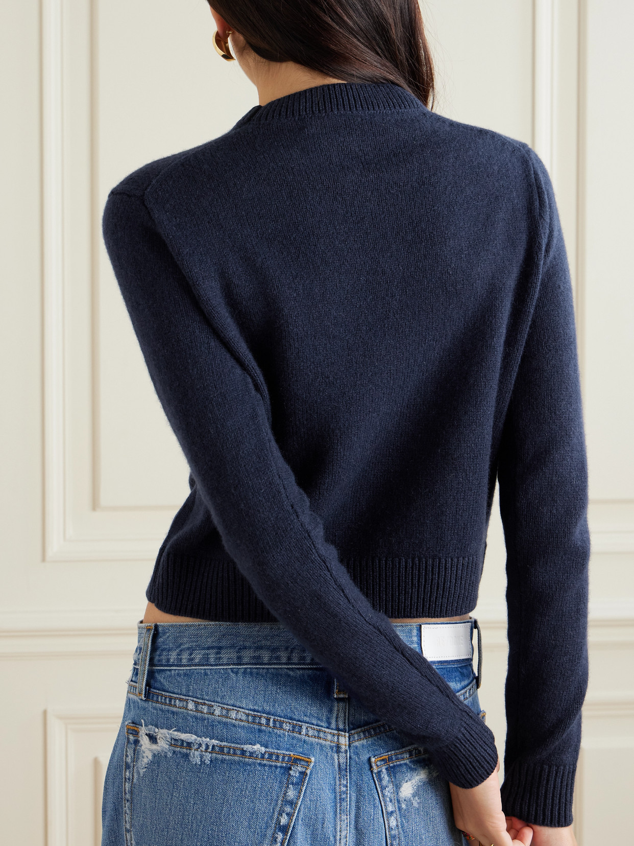 The Elder Statesman Cashmere Sweater In Blue