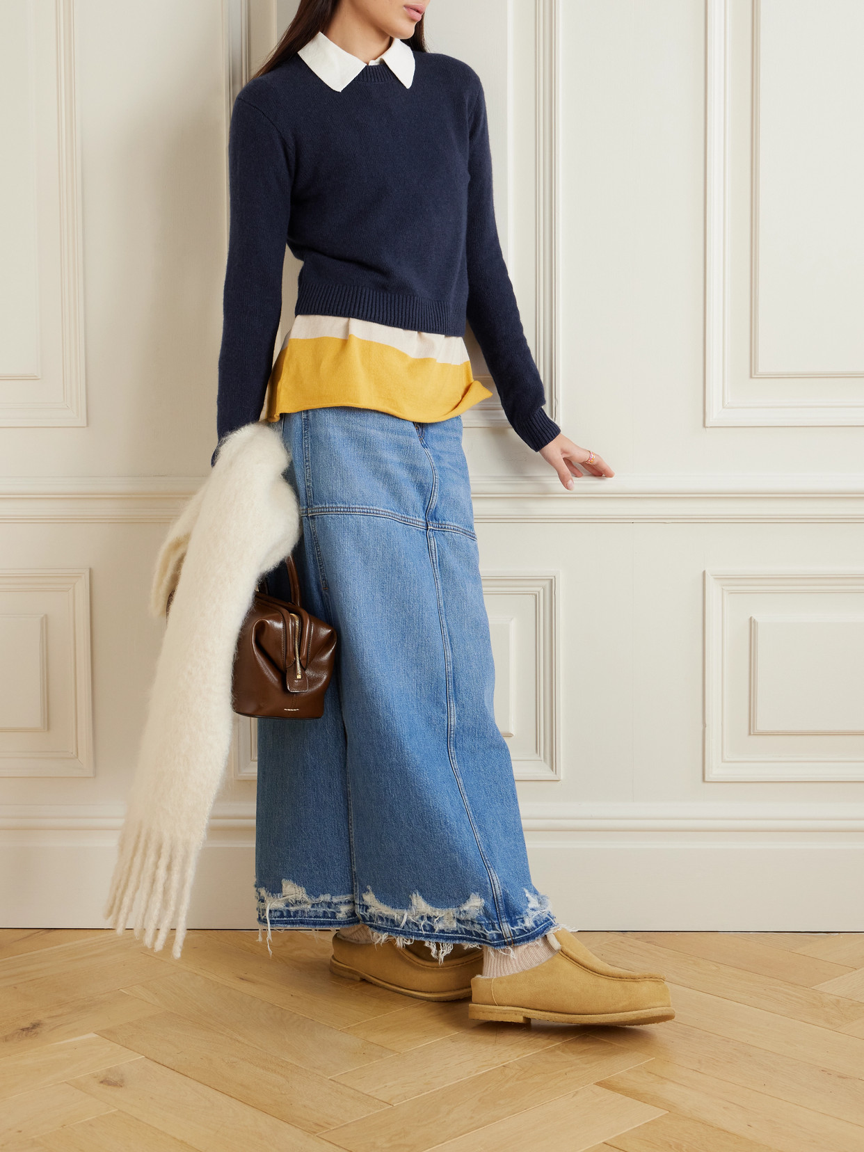 The Elder Statesman Cashmere Sweater In Blue
