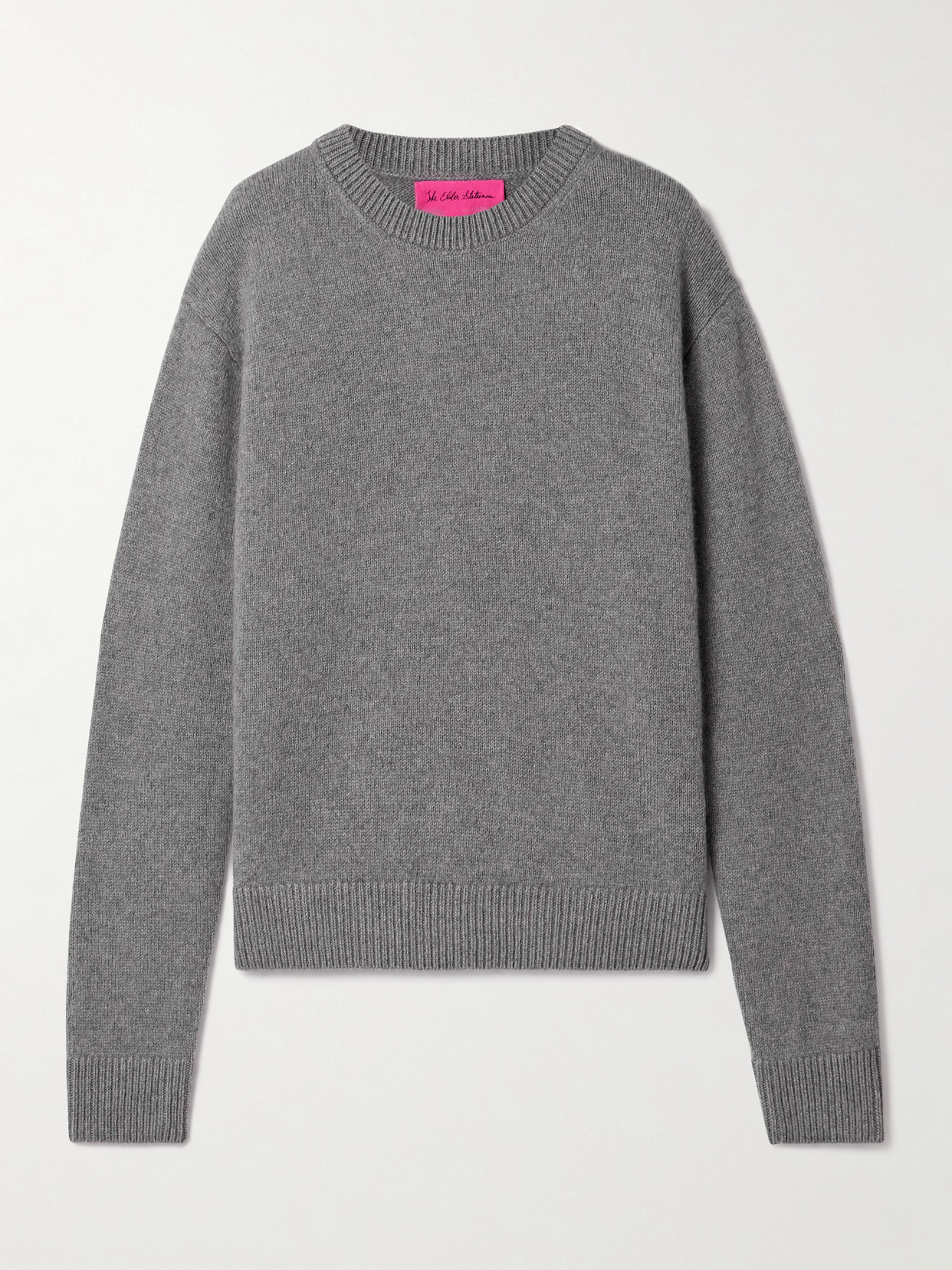 The Elder Statesman Cashmere Sweater In Light Grey