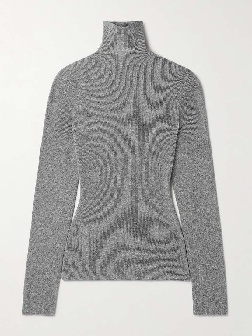 The Elder Statesman Delicash Ribbed Cashmere And Silk-blend Turtleneck Sweater