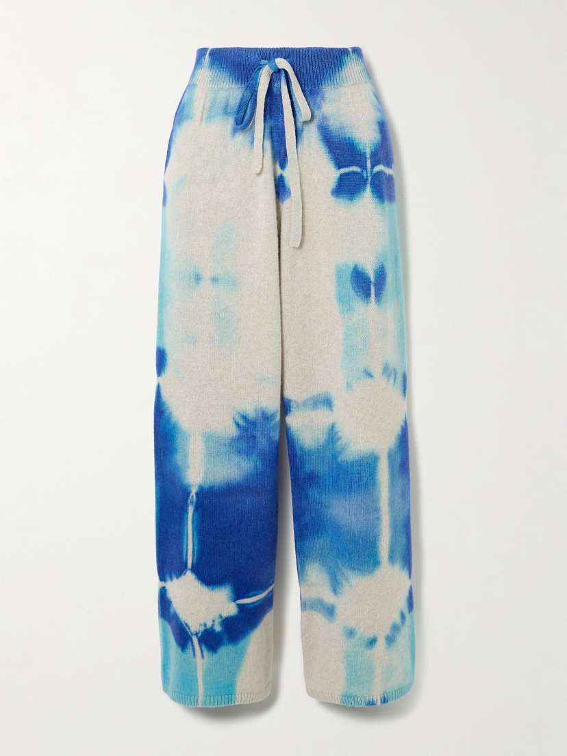 The Elder Statesman Rorschach Tie-dyed Cashmere Straight-leg Pants
