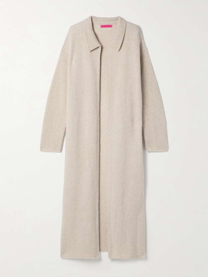 The Elder Statesman Waffle-knit Cashmere Cardigan