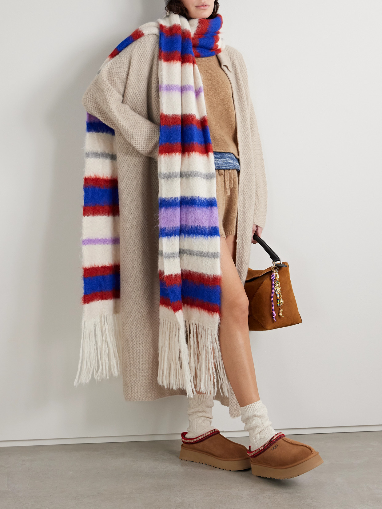 The Elder Statesman Textured-knit Cashmere Cardigan In White