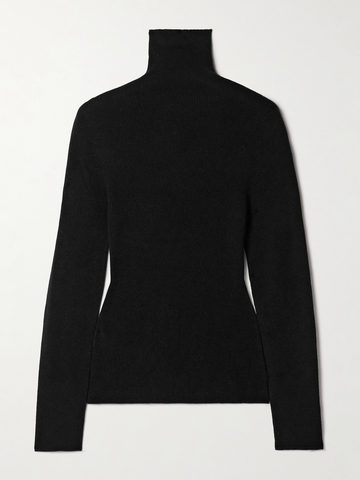 The Elder Statesman Delicash Cashmere And Silk-blend Turtleneck Sweater In Black