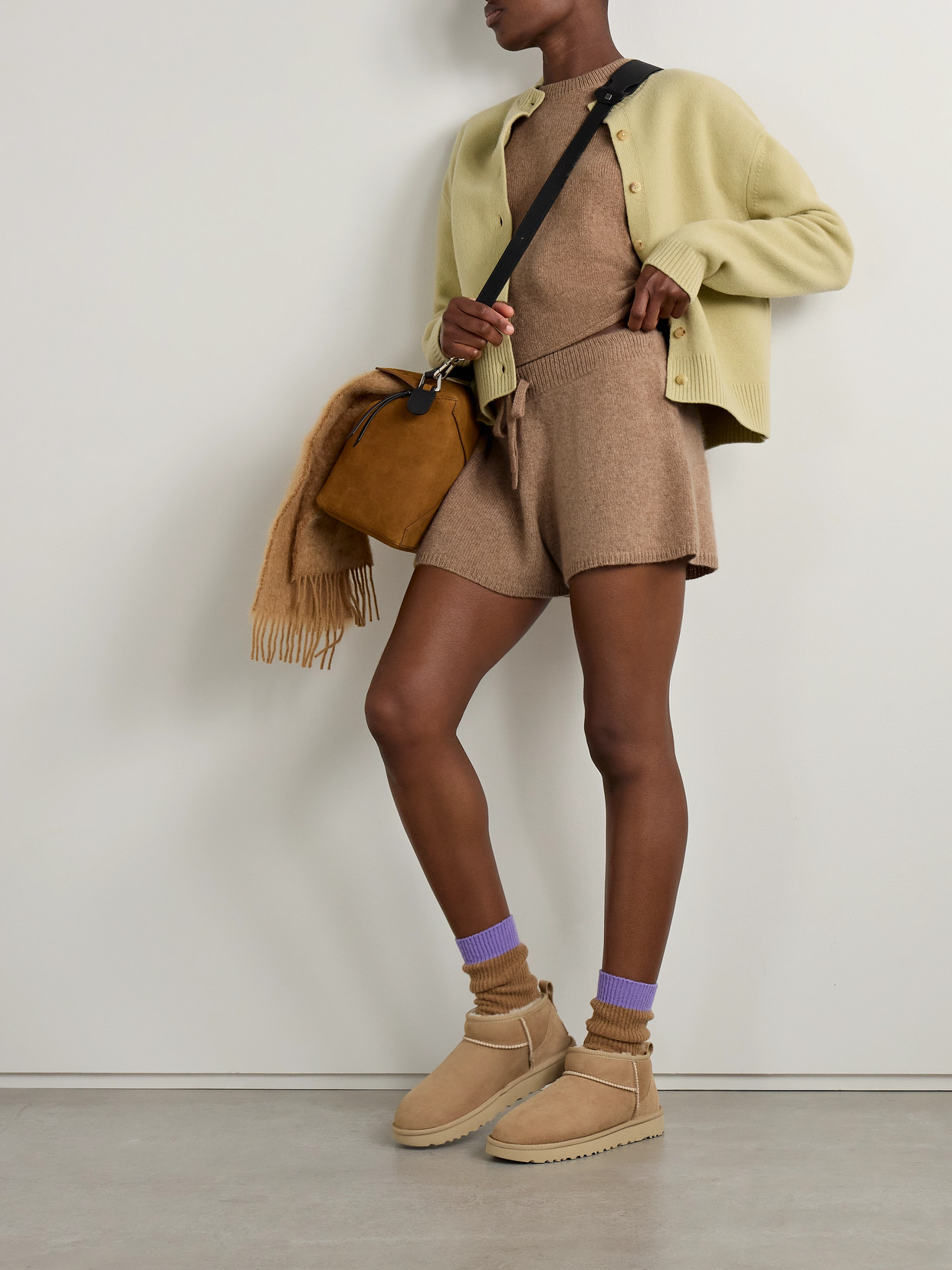 THE ELDER STATESMAN CASHMERE SHORTS