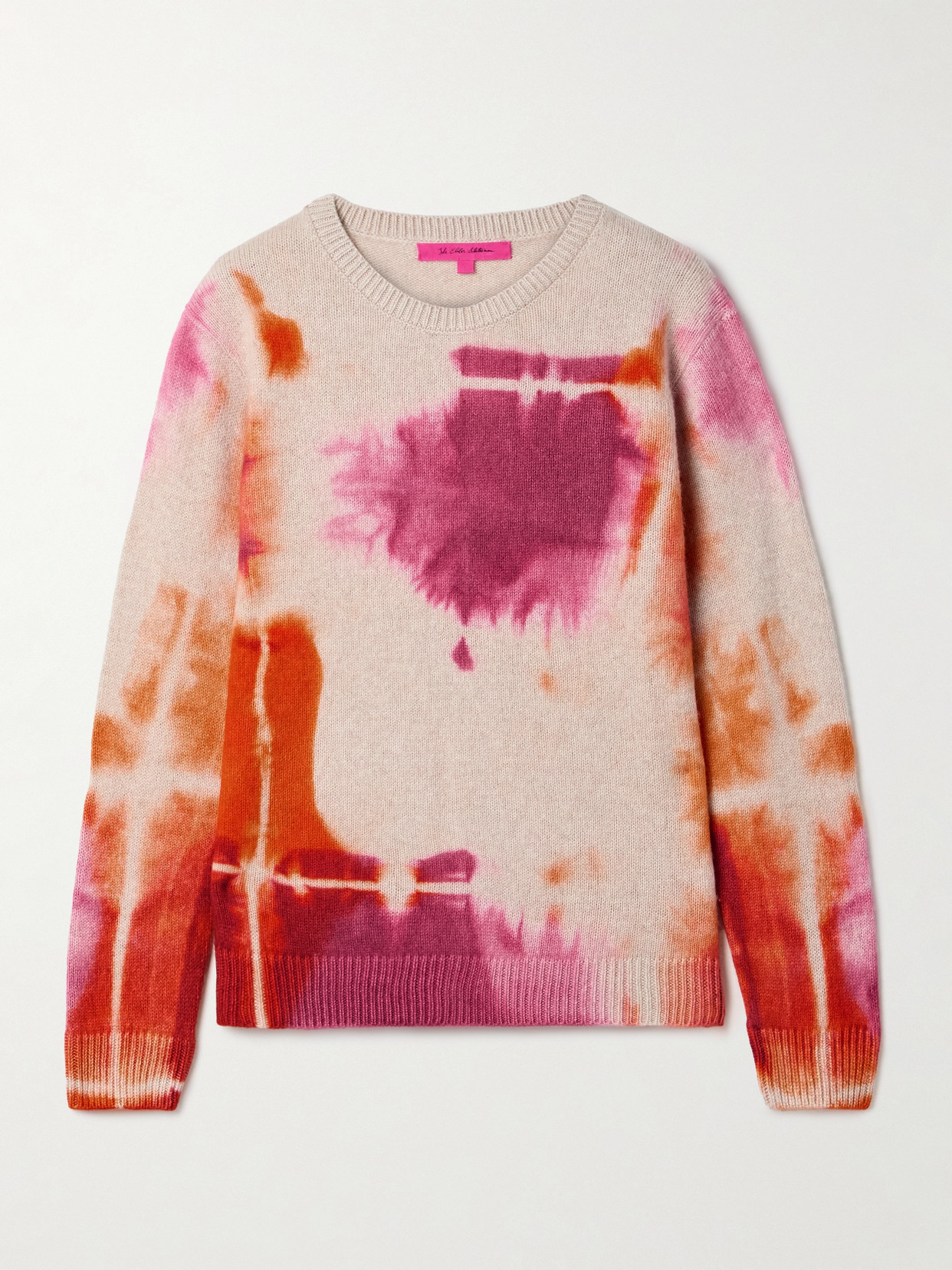 The Elder Statesman Rorschach Malibu Tie-dyed Cashmere Sweater In Pink