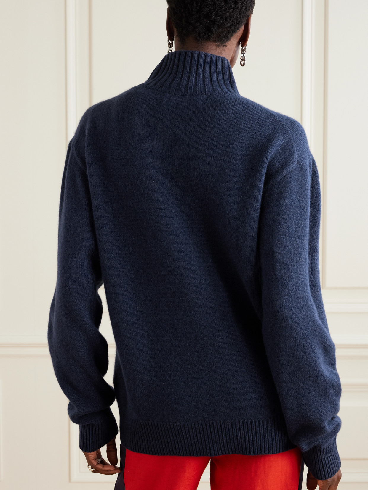The Elder Statesman Cashmere Turtleneck Sweater In Blue